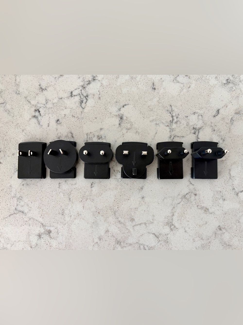 Universal Black Travel Plug Adapter Set - Multiple Outlet Types
